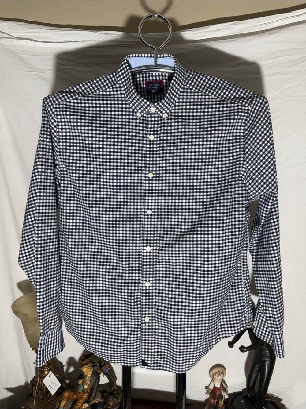 UNTUCKit Black & White Gingham Button-Down Shirt
